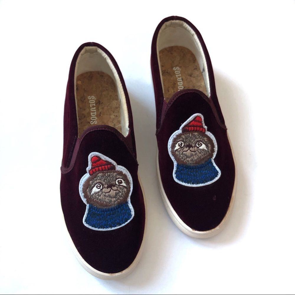 Soludos Velvet Sloth Slip on Sneaker